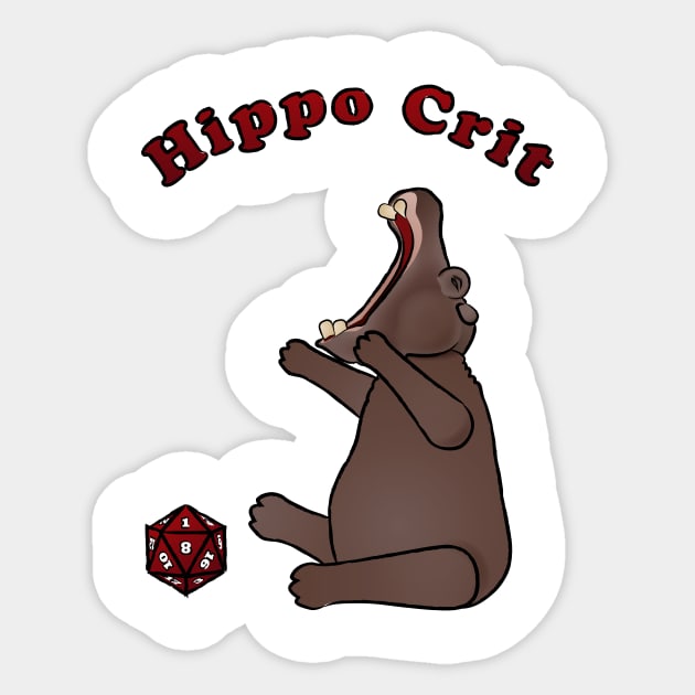 HIppo Crit Fail Sticker by PittmanOfLaMancha